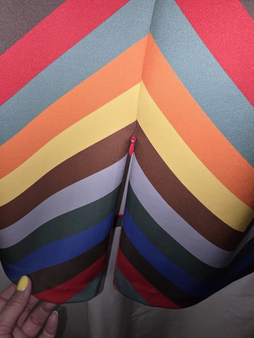 ELOQUII Colorful Chevron Pencil Skirt Retro Rainbow Geometric Plus Size 20 - Picture 3 of 5